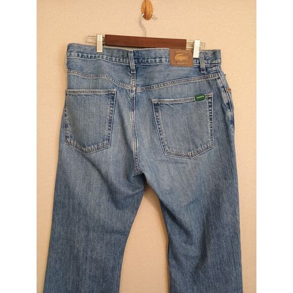 Lacoste Jeans Men 34 Blue Medium Wash Cotton Casual Classic Logo on Pocket Denim - Picture 9 of 16